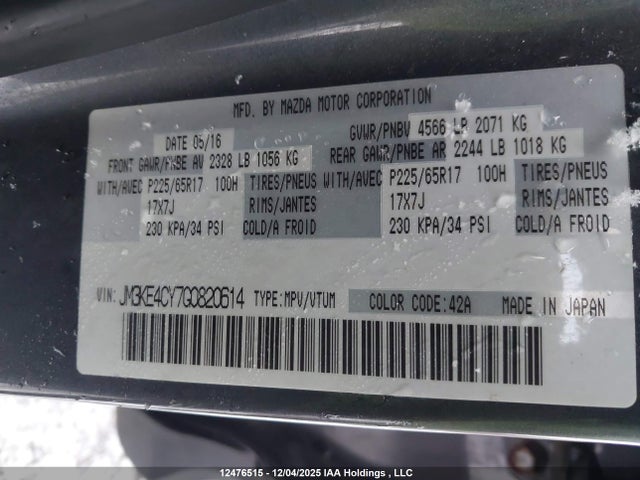 Mazda py 2016 JM3KE4CY7G0820614 Image 18