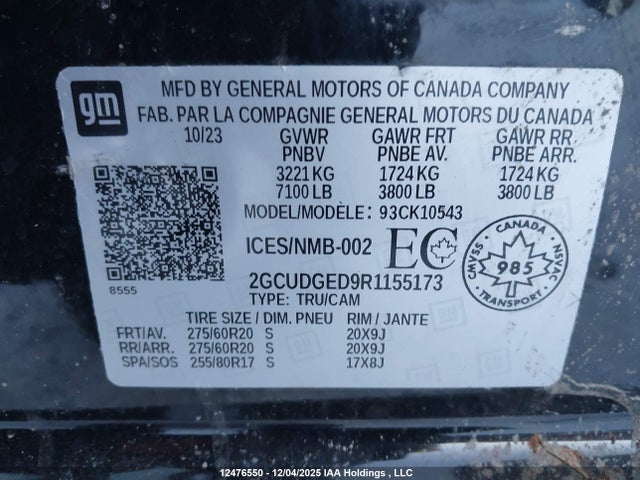 2GCUDGED9R1155173 Chevrolet Silverado 1500