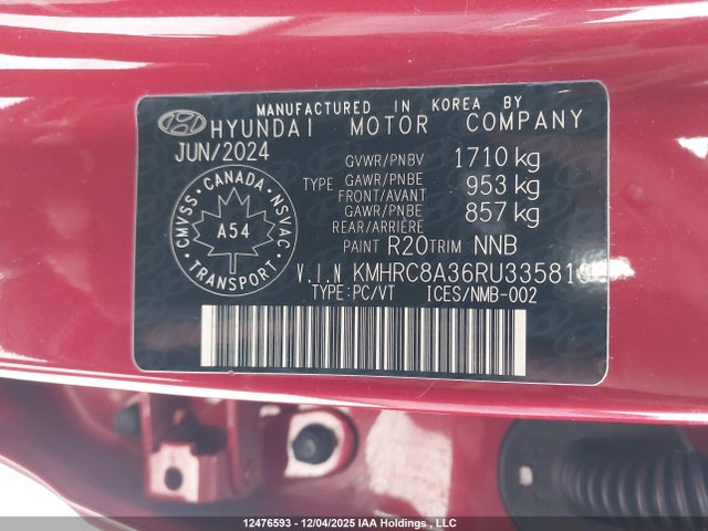 Hyundai Venue Preferred With Two-tone 2024 KMHRC8A36RU335819 Image 19
