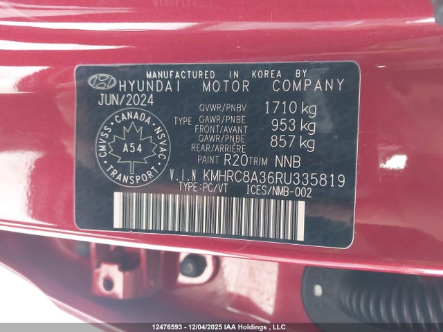 Hyundai Venue Preferred With Two-tone 2024 KMHRC8A36RU335819 Image 9