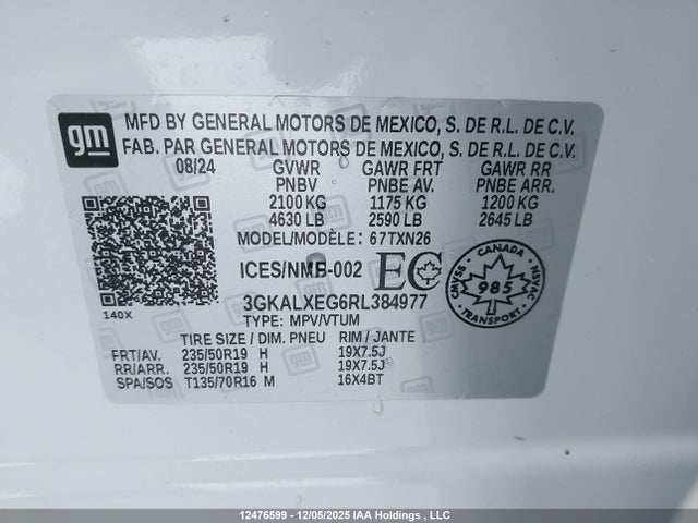 3GKALXEG6RL384977 GMC Terrain Denali