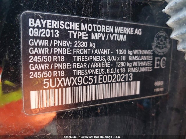 5UXWX9C51E0D20213 BMW X3 Xdrive28i