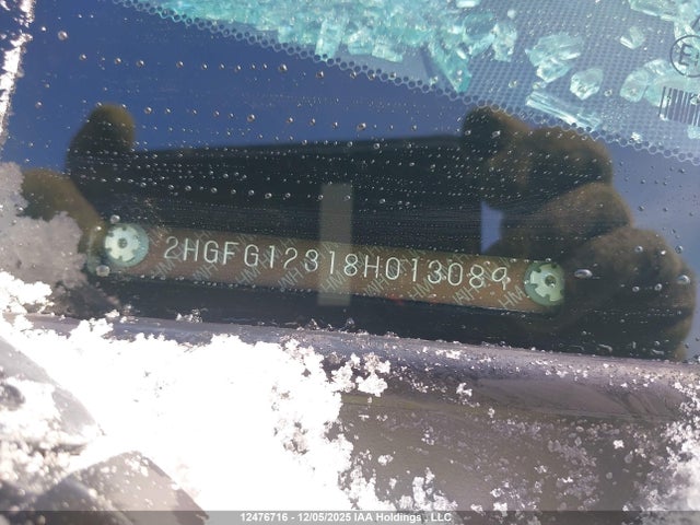 12476716 :رقم المزاد ، 2HGFG12318H013089 vin ، 2008 Honda Civic Dx-g مزاد بيع