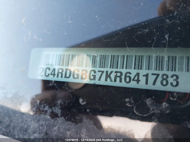 Aukcja sprzedaży 2019 Dodge Grand Caravan Se, vin: 2C4RDGBG7KR641783, numer aukcji: 12476815