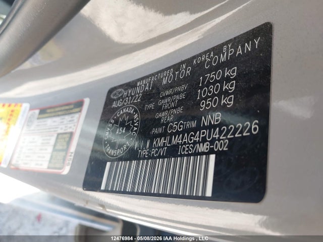 Aukcja sprzedaży 2023 Hyundai Elantra Preferred Ivt, vin: KMHLM4AG4PU422226, numer aukcji: 12476984