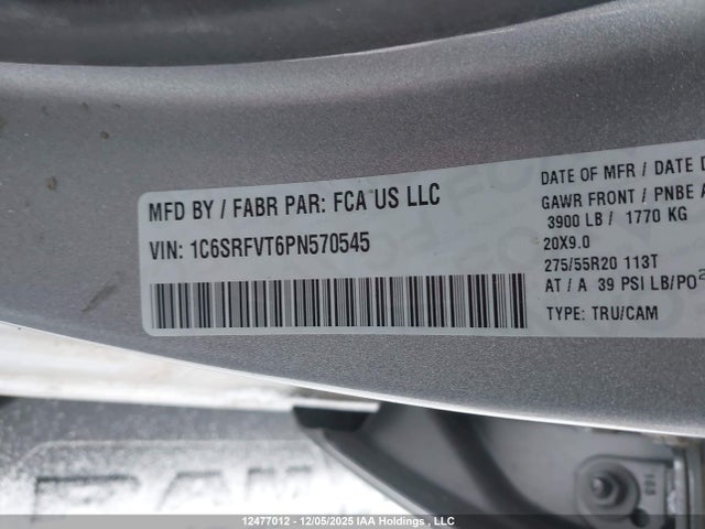 RAM 1500 Sport 2023 1C6SRFVT6PN570545 Image 9
