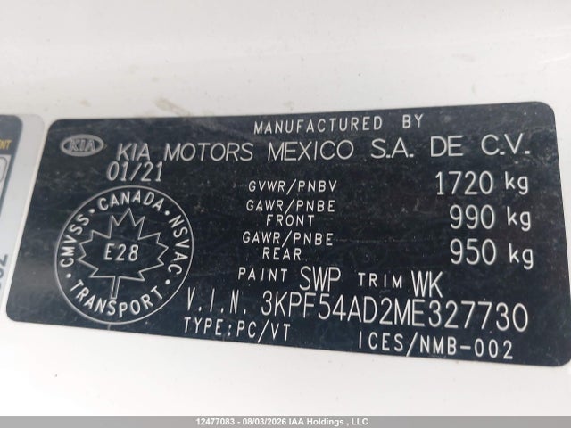 KIA Forte Ex/ex Premium/ex+ 2021 3KPF54AD2ME327730 Image 19