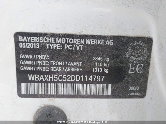 Aukcja sprzedaży 2013 Bmw 528i Xdrive, vin: WBAXH5C52DD114797, numer aukcji: 12477316
