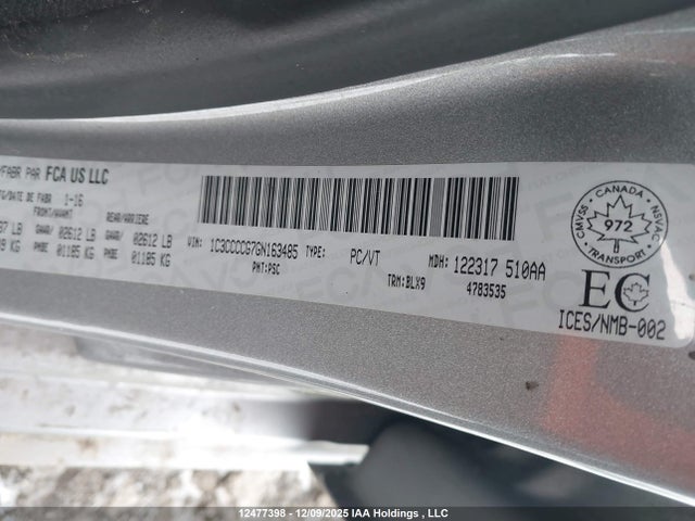 Продажа на аукционе авто 2016 Chrysler 200 C, vin: 1C3CCCCG7GN163485, номер лота: 12477398