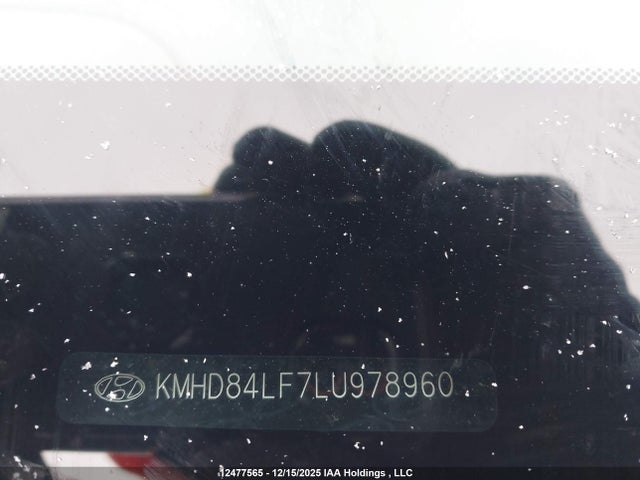 12477565 :رقم المزاد ، KMHD84LF7LU978960 vin ، 2020 Hyundai Elantra مزاد بيع