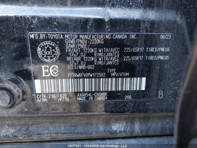 2T3RWRFV0PW172502 Toyota a25a-fxs, 3nm+4nm(ni)
