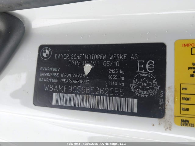 Aukcja sprzedaży 2011 Bmw 335i Xdrive, vin: WBAKF9C59BE262055, numer aukcji: 12477944