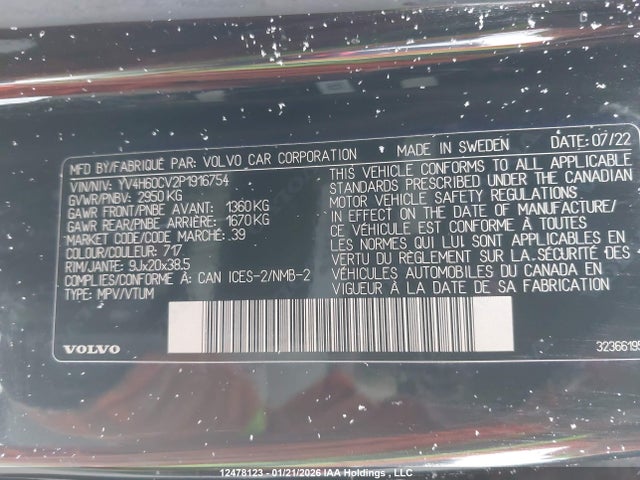 YV4H60CV2P1916754 Volvo Xc90 T8