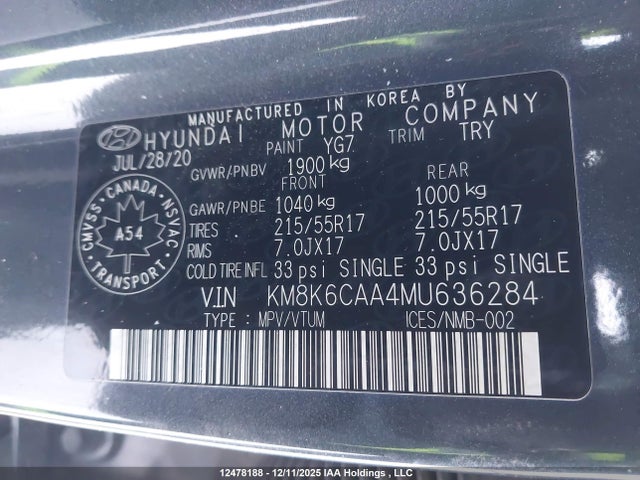 Hyundai Kona Sel Plus 2021 KM8K6CAA4MU636284 Image 9