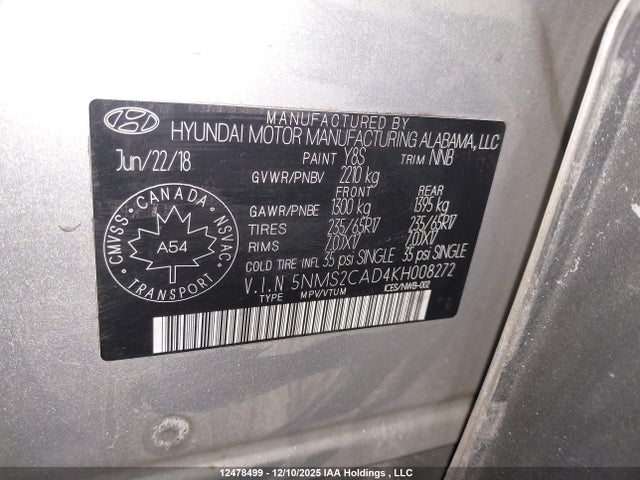 Hyundai Santa Fe Essential 2019 5NMS2CAD4KH008272 Image 18