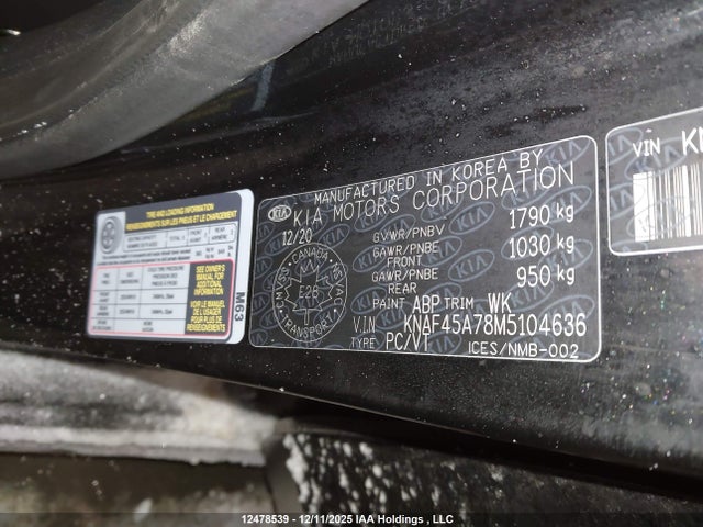 KNAF45A78M5104636 KIA Forte5 Gt/gt Limited