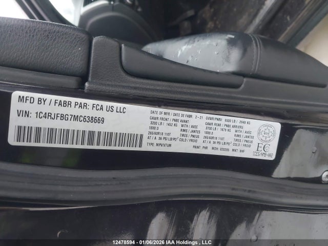 Jeep Grand Cherokee Limited 2021 1C4RJFBG7MC638669 Image 9