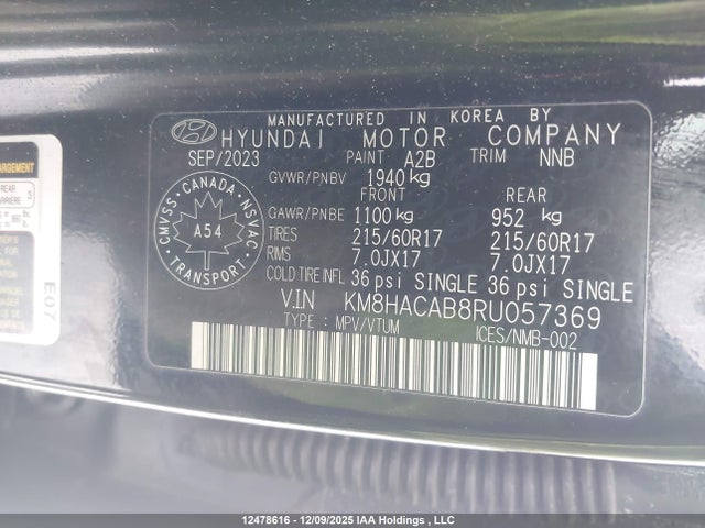 KM8HACAB8RU057369 Hyundai Kona 2.0l Essential