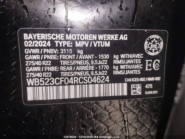 WB523CF04RCS04624 BMW Ix Xdrive50