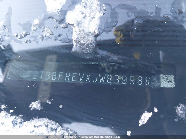 Aukcja sprzedaży 2018 Toyota Rav4, vin: 2T3BFREVXJW839988, numer aukcji: 12478772