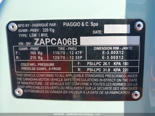 Vespa Primavera/sprint 50 2021 ZAPCA06B4M5102640 Image 10
