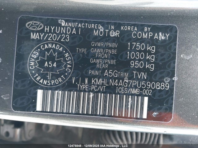 KMHLN4AG7PU590889 Hyundai Elantra