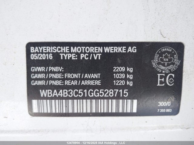 BMW 435i Gran Coupe Xdrive 2016 WBA4B3C51GG528715 Image 9