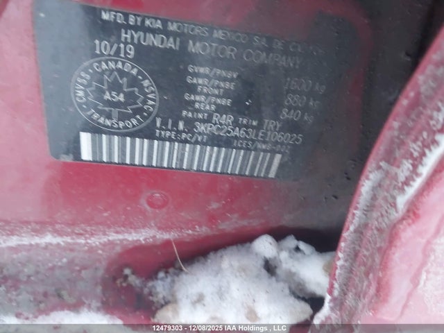 Продажа на аукционе авто 2020 Hyundai Accent, vin: 3KPC25A63LE106025, номер лота: 12479303