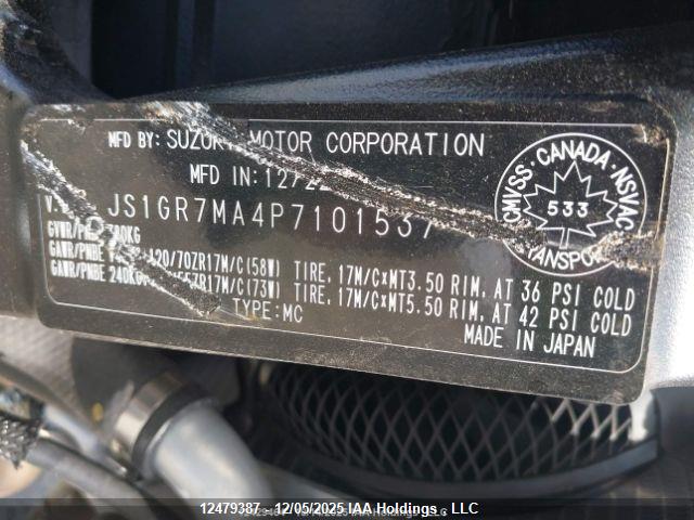 JS1GR7MA4P7101537 Suzuki GSX-R750