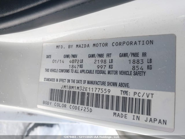 JM1BM1M32E1177559 Mazda 3 Grand Touring