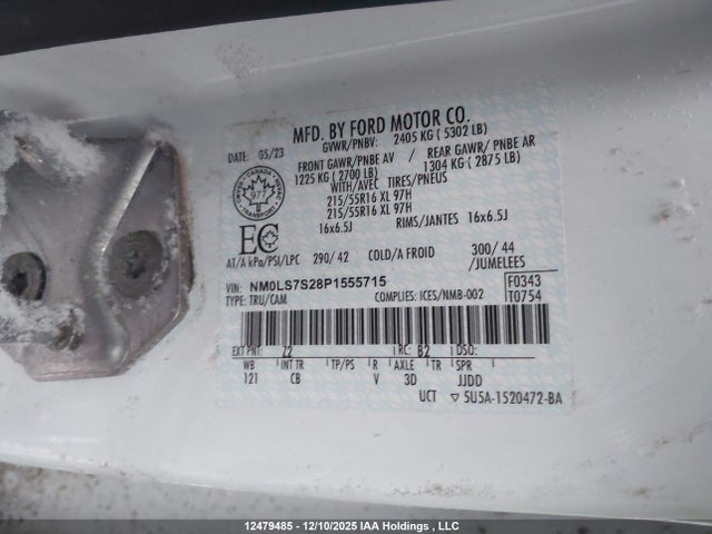 Продажа на аукционе авто 2023 Ford Transit Connect, vin: NM0LS7S28P1555715, номер лота: 12479485