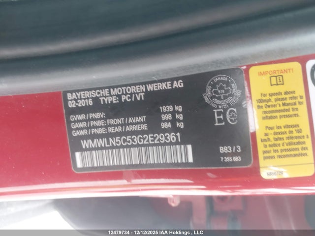 WMWLN5C53G2E29361 Mini COOPER CLUBMAN