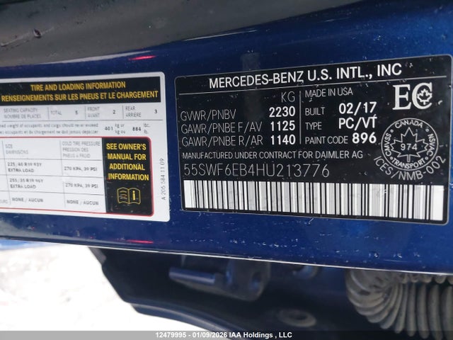55SWF6EB4HU213776 Mercedes-Benz C 43 4mati Amg