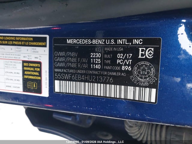 55SWF6EB4HU213776 Mercedes-Benz C 43 4mati Amg