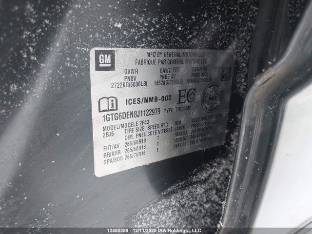 1GTG6DEN8J1122979 GMC CANYON SLT
