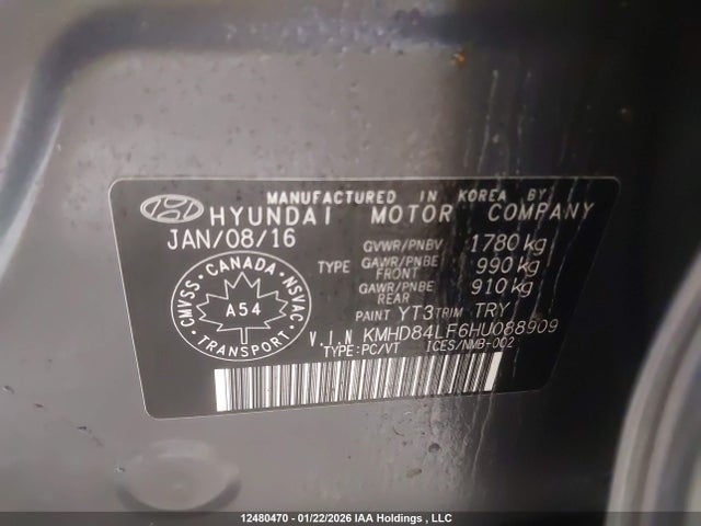 KMHD84LF6HU088909 Hyundai Elantra Se/value/limited