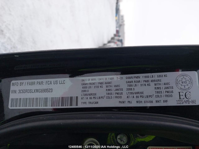 3C63R3SLXMG690523 RAM 3500 Limited