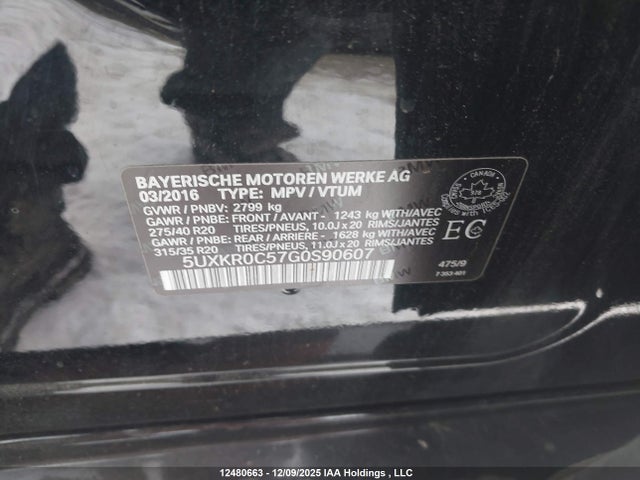 5UXKR0C57G0S90607 BMW X5 Xdrive35i