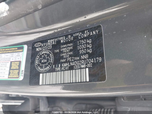 Продаж на аукціоні авто 2024 Hyundai Elantra Luxury, vin: KMHLN4DG2RU704179, номер лоту: 12480703