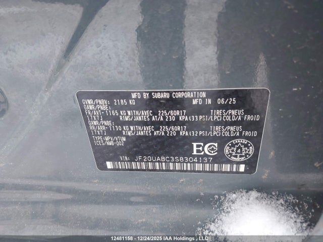 JF2GUABC3S8304137 Subaru Crosstrek