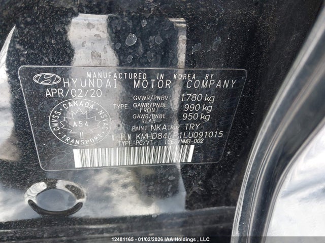 KMHD84LF1LU091015 Hyundai Elantra Sel/value/limited