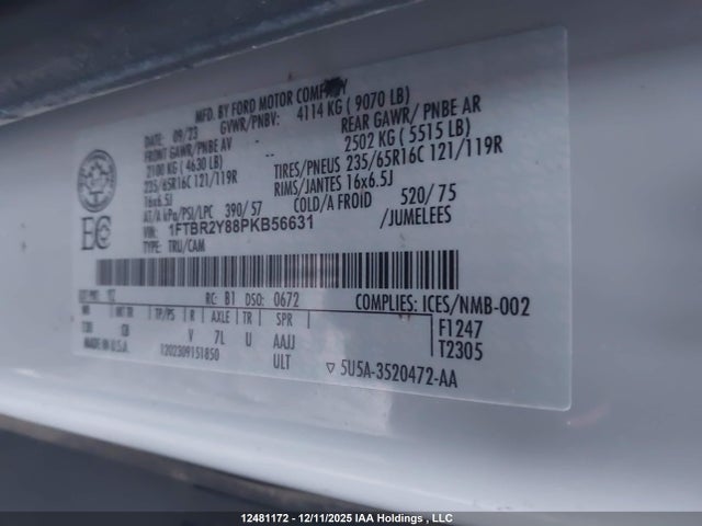 Ford Transit-250 Cargo 2023 1FTBR2Y88PKB56631 Image 9