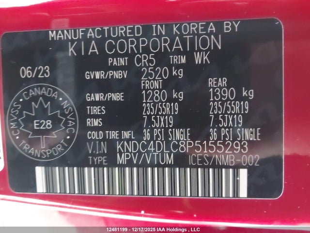 KIA Ev6 Gt Line 2023 KNDC4DLC8P5155293 Image 19