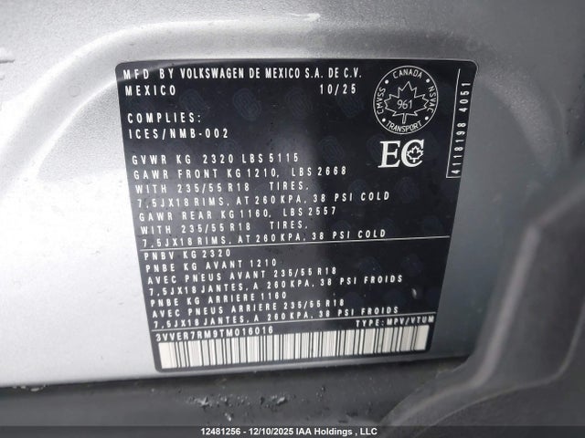 3VVER7RM9TM016016 Volkswagen Tiguan