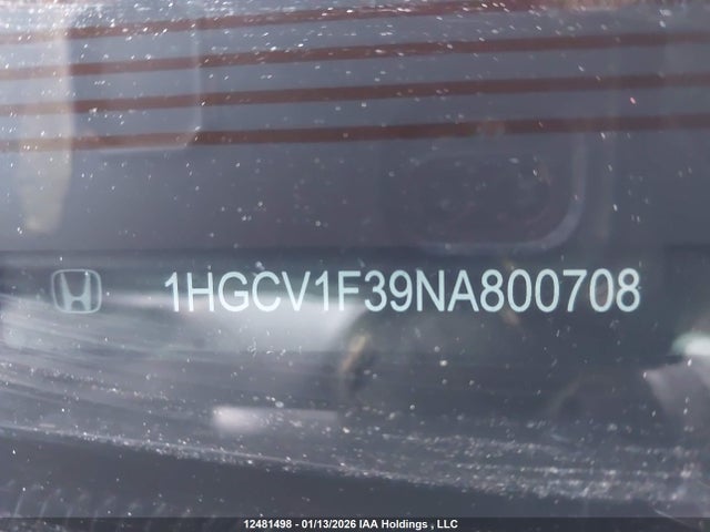 1HGCV1F39NA800708 Honda Accord Sport