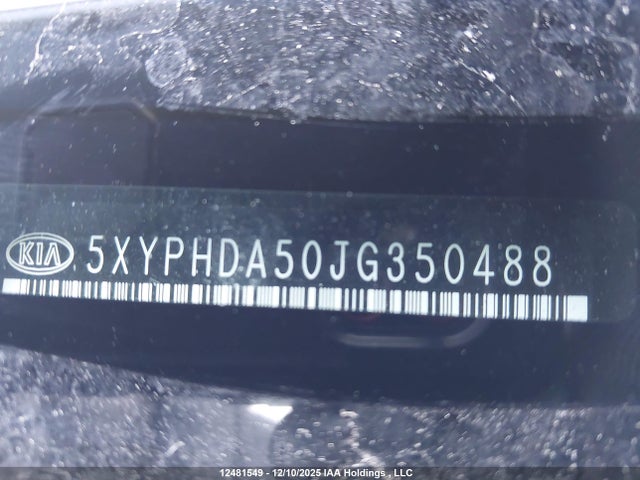 5XYPHDA50JG350488 KIA SORENTO EX