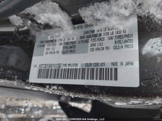 JM3TCBDY9H0141099 Mazda Cx-9 Grand Touring