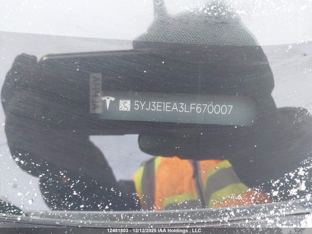 5YJ3E1EA3LF670007 Tesla Model 3 Standard Range Plus