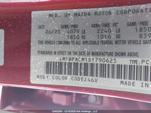 JM1BPACM1S1790625 Mazda 3 Preferred