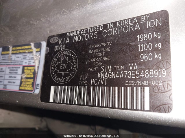 KIA Optima 2014 KNAGN4A73E5488919 Image 18